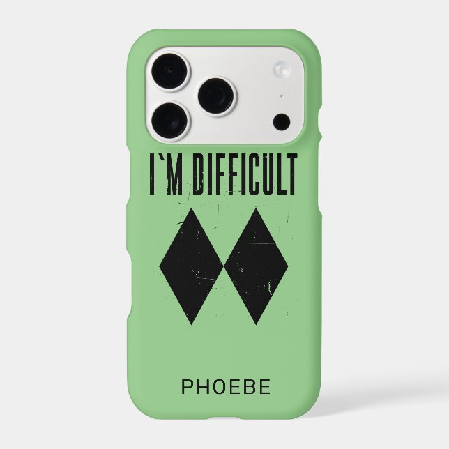 I'm Difficult Skiing Double Black Diamond Custom Iphone Case (Back)