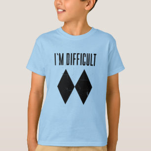 I'm Difficult Skiing Double Black Diamond Novelty T-Shirt