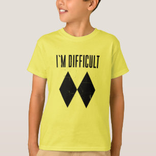 I'm Difficult Skiing Double Black Diamond Novelty T-Shirt