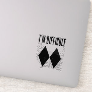 I'm Difficult Skiing Double Black Diamond Sticker