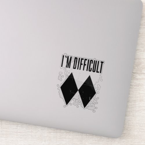 Im Difficult Skiing Double Black Diamond  Sticker