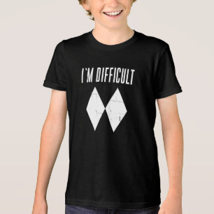 I'm Difficult Skiing Double Diamond Slopes Gag Tri-Blend Shirt