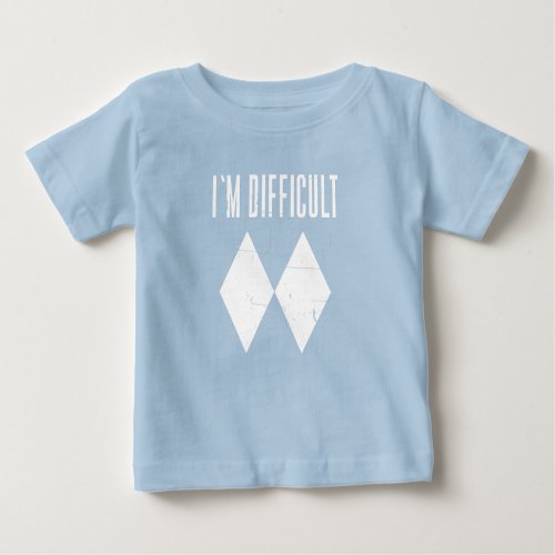 Im Difficult Skiing Double Diamond Winter Sports Baby T_Shirt