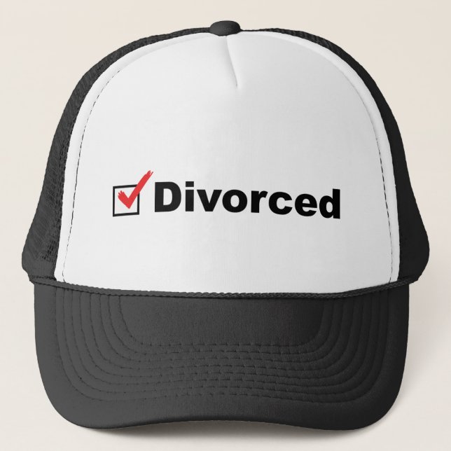 I'm Divorced And Available Trucker Hat (Front)