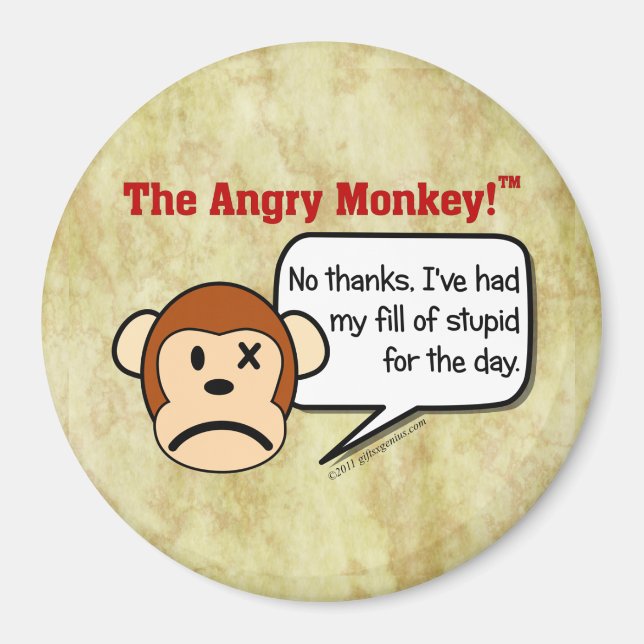 I'm done dealing with stupid people for the day magnet (Front)