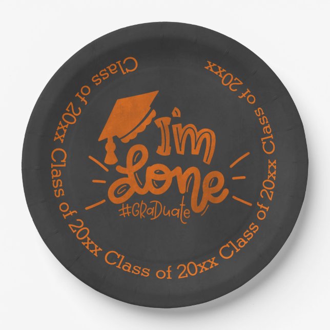 I'm done - Orange Paper Plates (Front)