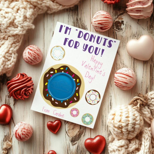 I'm "Donuts" for you!  Play Doh Valentine's gift  Enclosure Card (Creator Uploaded)