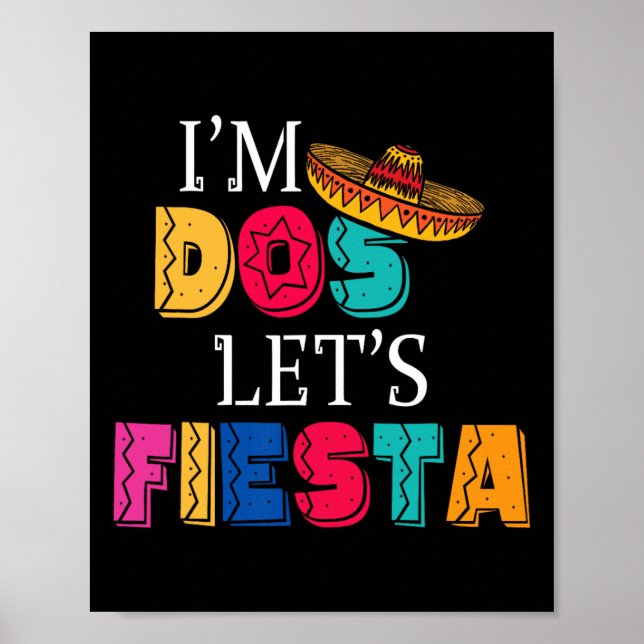I'm Dos Let's Fiesta Taco Twosday 2nd Birthday 2 Y Poster (Front)