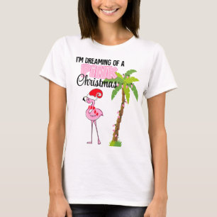 I'm Dreaming Of A Pink Christmas Flamingo T-Shirt