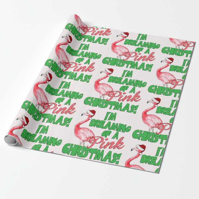 I'm Dreaming of a pink Christmas Wrapping Paper (Unrolled)