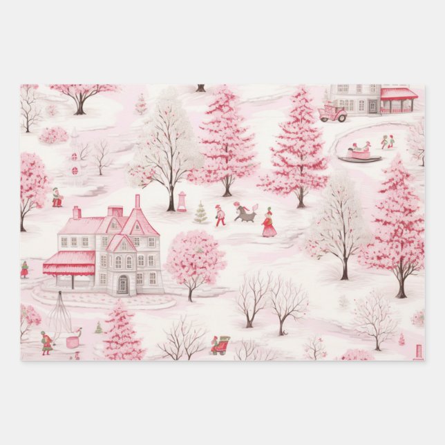 I'm Dreaming of a Pink Christmas Wrapping Paper Sheets (Front 3)