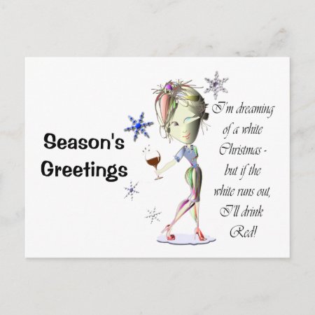 I'm Dreaming Of A White Christmas, Funny Gifts Holiday Postcard