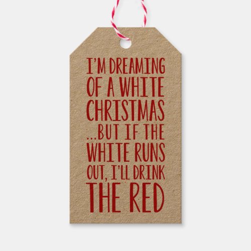 Im Dreaming Of A White Christmas Gift Tags