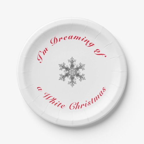 Im Dreaming of a White Christmas Paper Plates