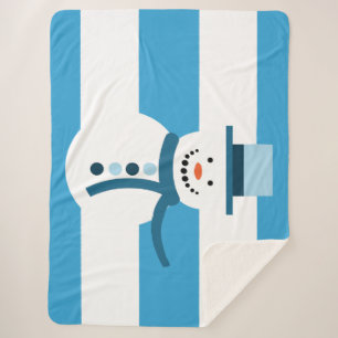 I'm Dreaming Of A White Winter Snowman Sherpa Blanket
