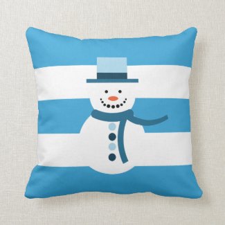 I'm Dreaming Of A White Winter Snowman Throw Pillow
