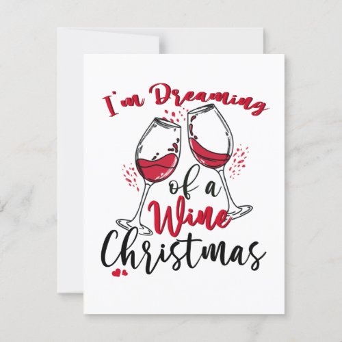 Im Dreaming Of A Wine Christmas Invitation