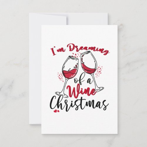 Im Dreaming Of A Wine Christmas RSVP Card