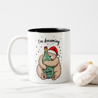 I'm Dreaming of a Wine Christmas Two-Tone Coffee Mug