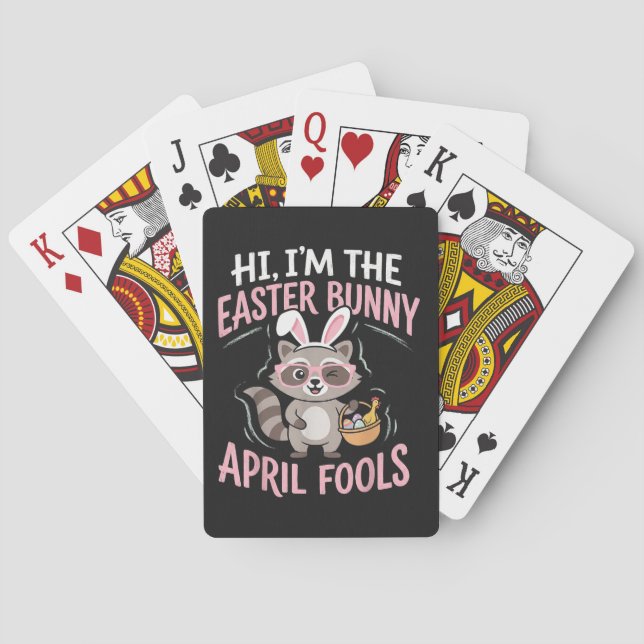 Im Easter Bunny April Fools Poker Cards (Back)