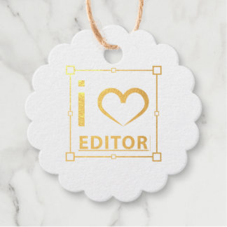 I'm Editor Foil Favor Tags
