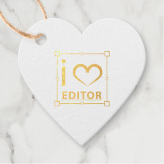 I'm Editor Foil Favor Tags