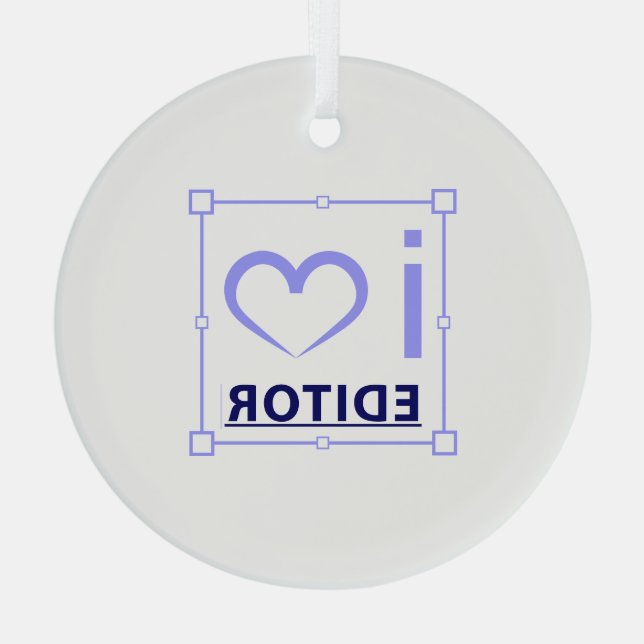 I'm Editor Glass Ornament (Back)