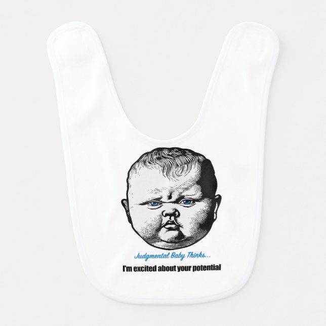 I'm excited about your potential - Dry humor Baby Bib (Front)