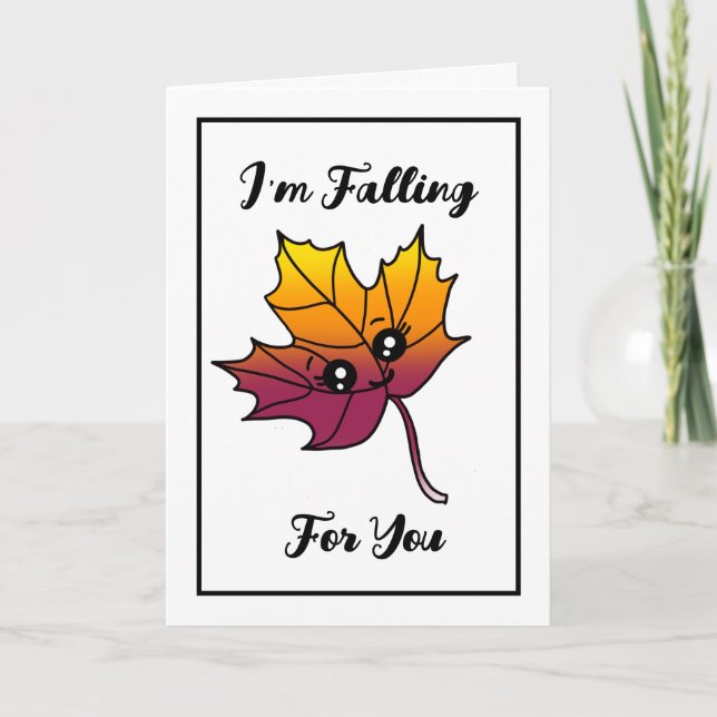 I'm Falling for You | Romantic Flirty Couple's Card (Front)