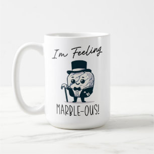 I'm Feeling Marble-ous - Cute Geology Pun Cartoon Coffee Mug