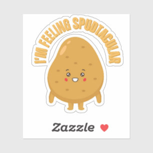 I'm Feeling Spudtacular Funny Potato Pun Sticker