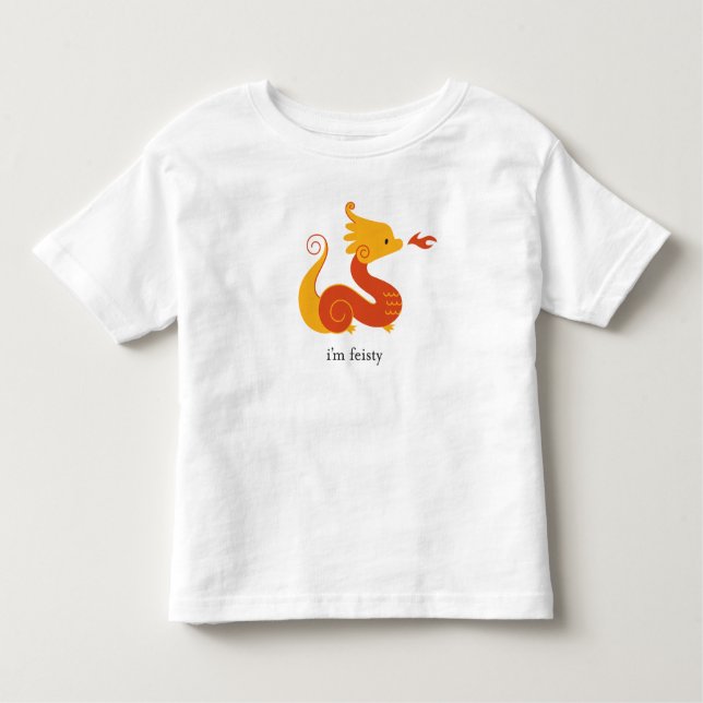 I'm feisty! Year of the Dragon Zoodiac T-shirt. Toddler T-shirt (Front)