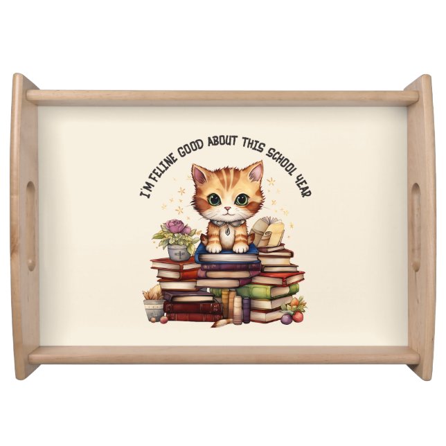 I'm Feline Good About This School Year Serving Tray (Front)