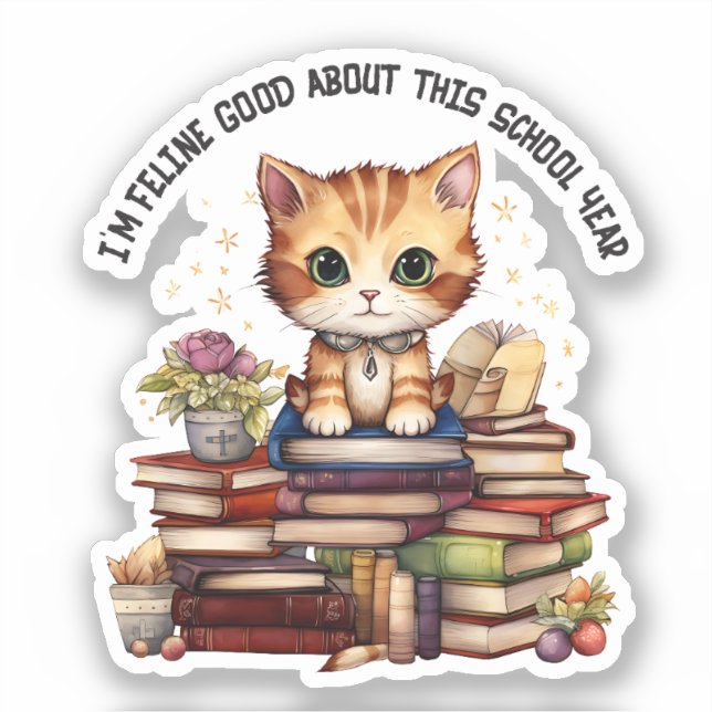 I'm Feline Good About This School Year Sticker (Front)