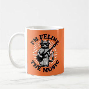 I'm Feline The Music Guitar Player Cat Coffee Mug