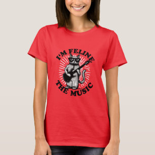 I'm Feline The Music Guitar Player Cat T-Shirt