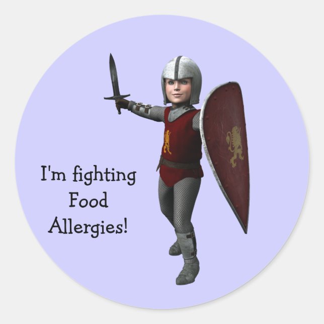 I'm fighting Food Allergies! Classic Round Sticker (Front)