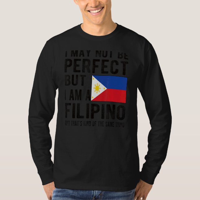 I'm Filipino Flag Philippines Proud Filipino Roots T-Shirt (Front)