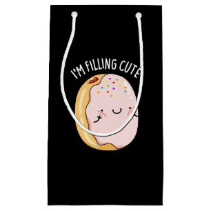 I'm Filling Cute Funny Jelly Donut Pun Dark BG Small Gift Bag