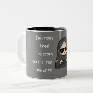 I'm Finally Free! The Scary Part is Coffee Mug