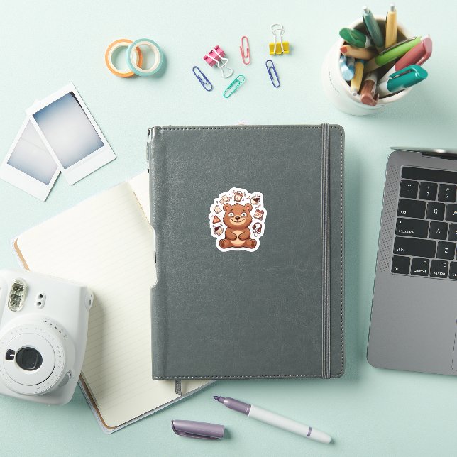 I'm Fine Bear Funny Relatable Sticker (iPad Cover)
