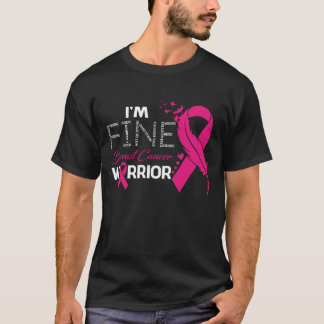 I'm Fine Breast Cancer Warrior Awareness Feather T-Shirt