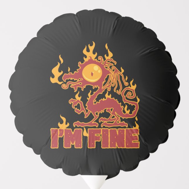I'm Fine Burning Dragon Balloon (Front)