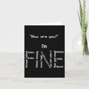 I'm Fine Depression Mental Health Awareness Card