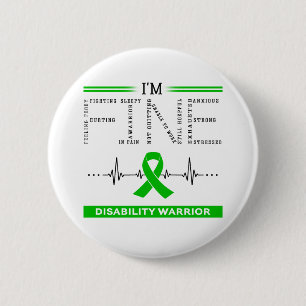 I'm Fine Disability Warrior Button