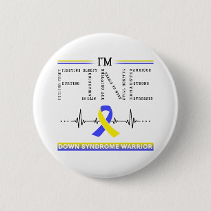 I'm Fine Down Syndrome Warrior Button
