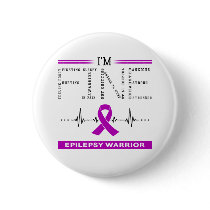 I'm Fine Epilepsy Warrior Button