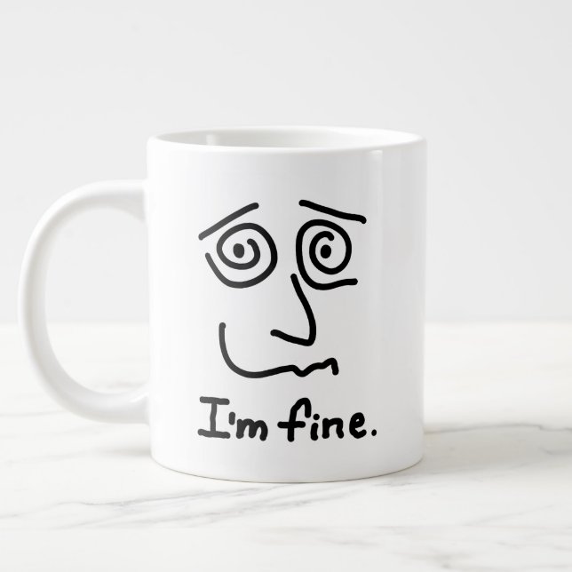 I'M FINE Jumbo Mug (Left)