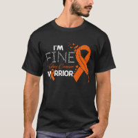 I'm Fine Kidney Cancer Warrior Awareness Feather