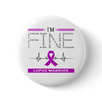 I'm Fine Lupus Warrior Button